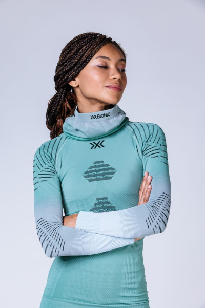 Шарф X-Bionic Invent Graphics Neckwarmer (; S/M(1); E411 Sage_Green/Light_Grey/Optical_White)